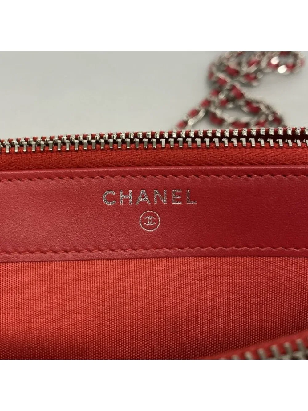Chanel Shoulder Bag Boy Quilted Caviar Leather Red Silver